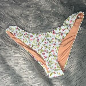 J.Crew Curved-Waist Cheeky Bikini Bottom Cloud Meadow Floral